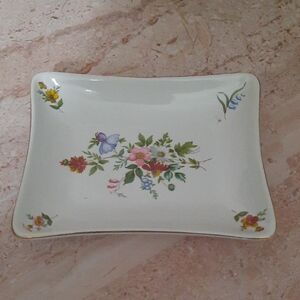 Vintage Minton Elegant Floral Ceramic Trinket Tray. Marlow Pattern